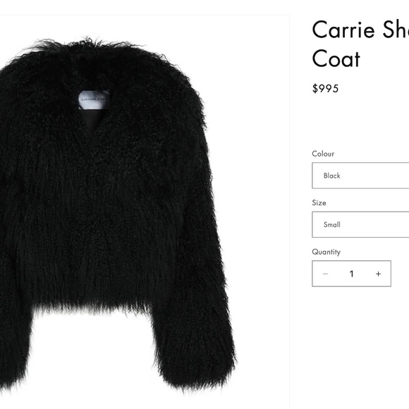 Susanna Chow CARRIE Shearling Coat • Size Small - Picture 6 of 9